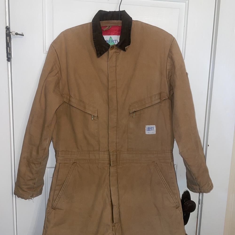 Liberty‎ Rugged Oudoor Gear Coveralls Men's M Canvas Vintage MADE IN USA